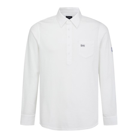 남성 로고 포켓 조직감 칼라 긴팔 티셔츠