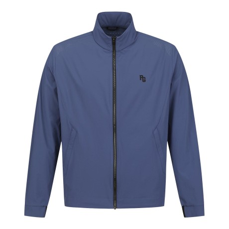 남성 타공 믹스 로고 냉감소재 집업 점퍼