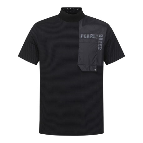 남성 시어서커 쿨링 모크넥 포켓 반팔 티셔츠