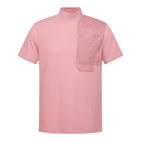 남성 시어서커 쿨링 모크넥 포켓 반팔 티셔츠