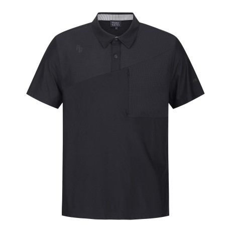 남성 냉감 믹스 타공 칼라 반팔 티셔츠