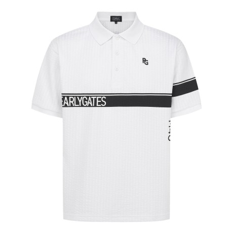 남성 배색 라인 조직감 칼라 반팔 티셔츠