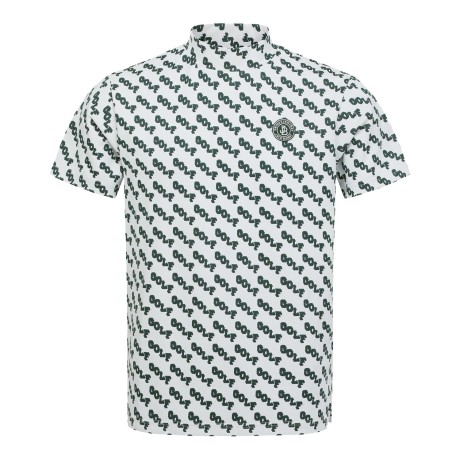 [냉감]남성 잭바니 레터링 자카드 반팔 티셔츠