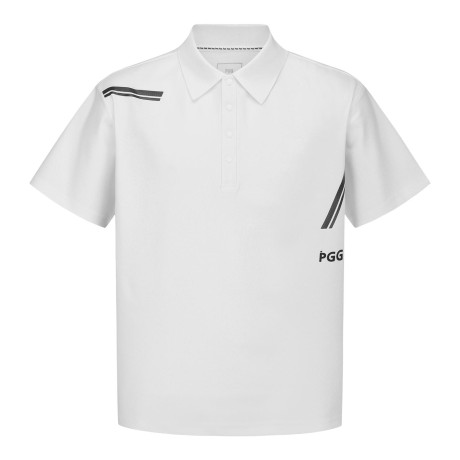 남성 PGG 배색 라인 칼라 반팔 티셔츠