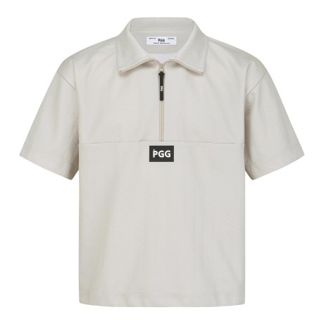 남성 PGG 스트링 하프 집업 반팔 티셔츠