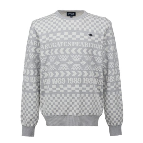 [가격 인하] 남성 배색 자카드 풀오버 스웨터