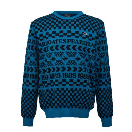 [가격 인하] 남성 배색 자카드 풀오버 스웨터