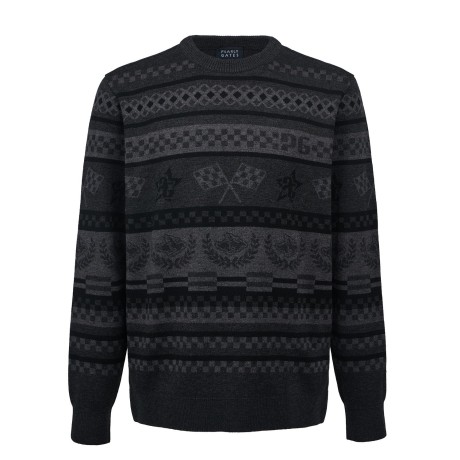 [가격 인하] 남성 레이스 테마라인 자카드 풀오버 스웨터