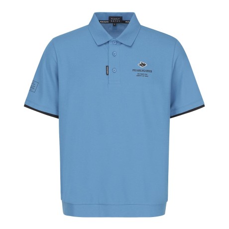 남성 레이어드 슬리브 바니 칼라 티셔츠