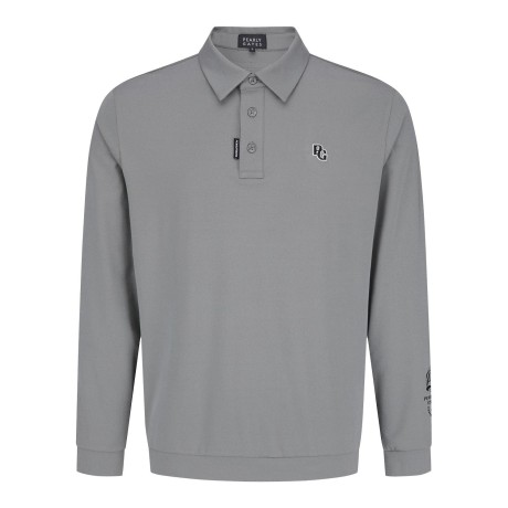 [가격 인하] 남성 로고 자수 칼라 긴팔 티셔츠