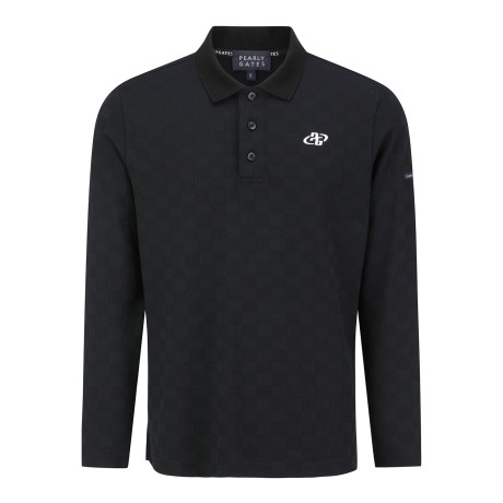 [가격 인하] 남성 체커보드 레이싱 칼라 긴팔 티셔츠