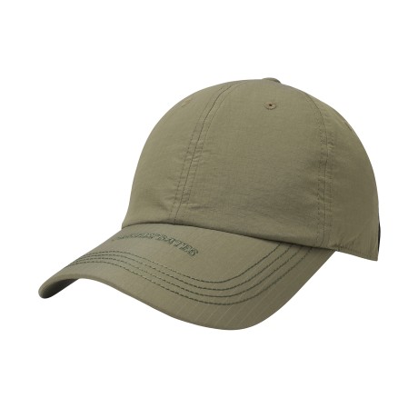 남성 배색 블록 로고 자수 볼캡