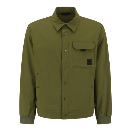 남성 레더 탭 포켓 셔츠형 점퍼