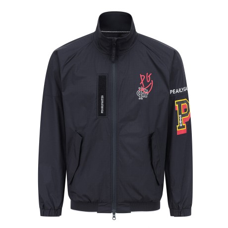 남성 스마일 솔리드 집업 점퍼