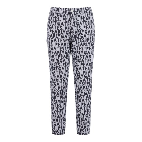 남성 로고 자카드 니트 조거 팬츠