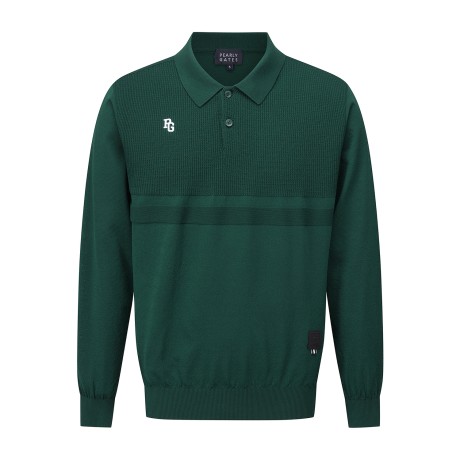 남성 조직감 믹스 칼라 긴팔 니트