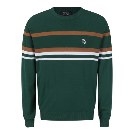 남성 배색 라인 긴팔 니트