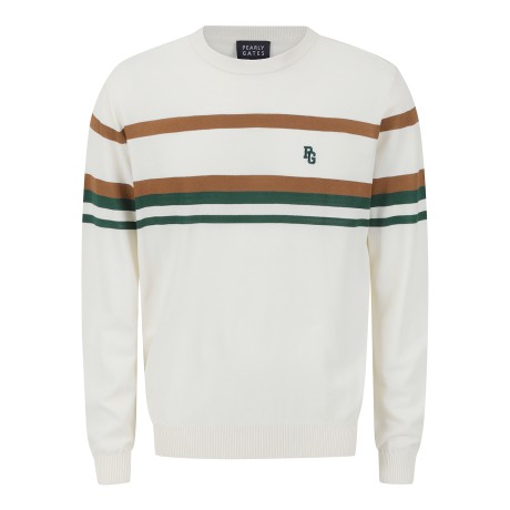 남성 배색 라인 긴팔 니트