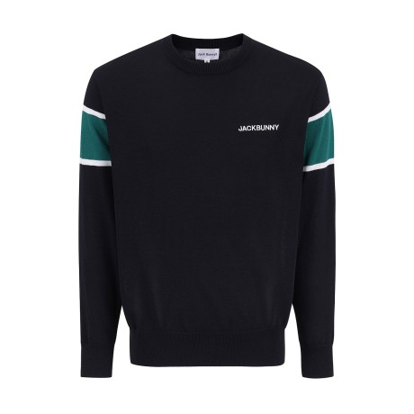 남성 잭바니 컬러 블록 니트
