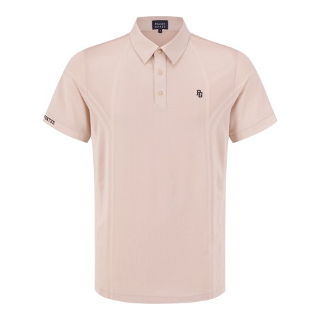 남성 로고 메쉬 믹스 칼라 반팔 티셔츠