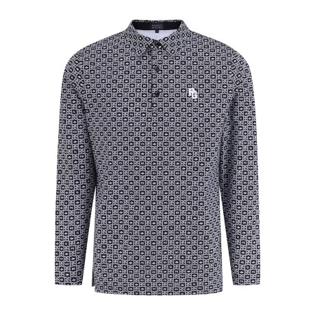 남성 바니 스퀘어 패턴 폴로 티셔츠