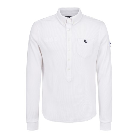 남성 골조직 칼라 니트 티셔츠