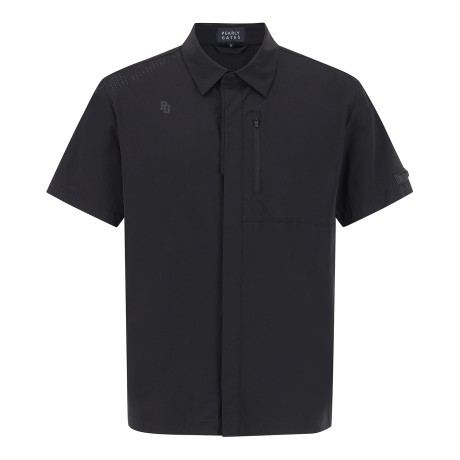 남성 타공 로고 반팔 셔츠형 점퍼