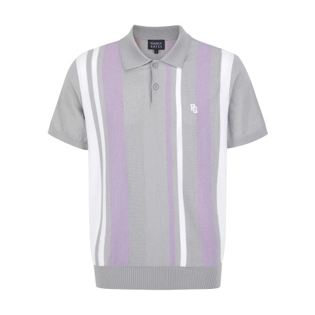 남성 메쉬 배색 라인 칼라 반팔 니트