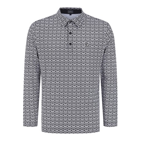 남성 로고 패턴 냉감 긴팔 티셔츠