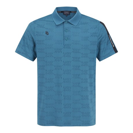 남성 로고 패턴 메쉬 반팔 티셔츠