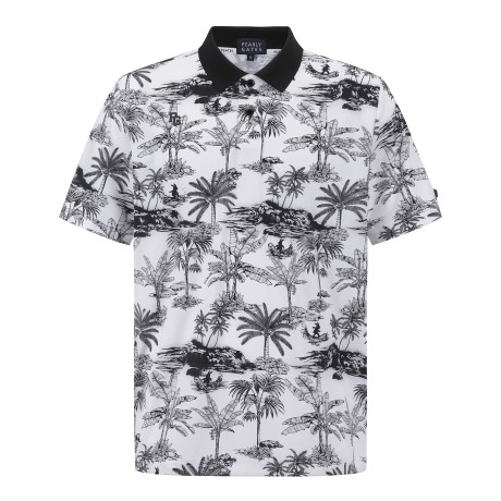 남성 팜트리 프린팅 칼라 반팔 티셔츠