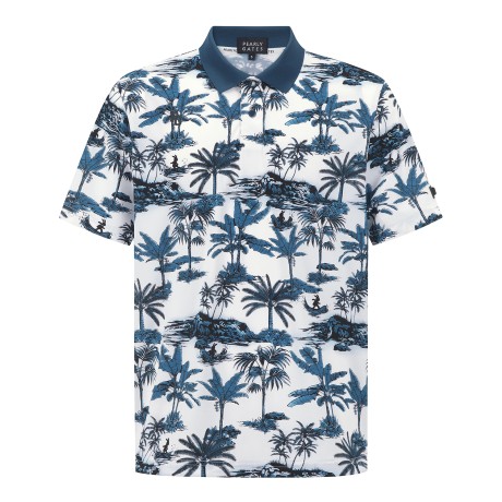 남성 팜트리 프린팅 칼라 반팔 티셔츠