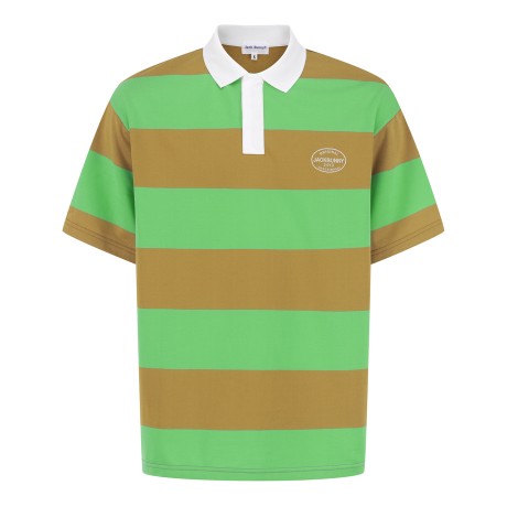 남성 잭바니 배색 스트라이프 카라 티셔츠