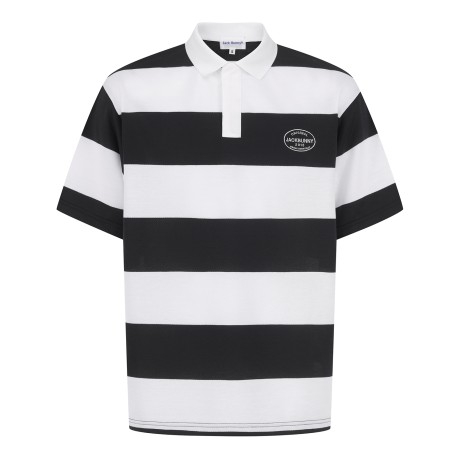 남성 잭바니 배색 스트라이프 카라 티셔츠