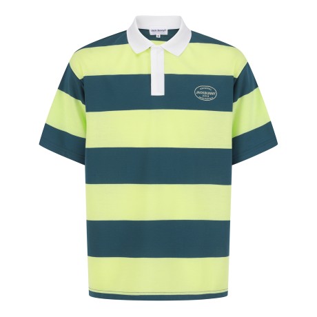 남성 잭바니 배색 스트라이프 카라 티셔츠