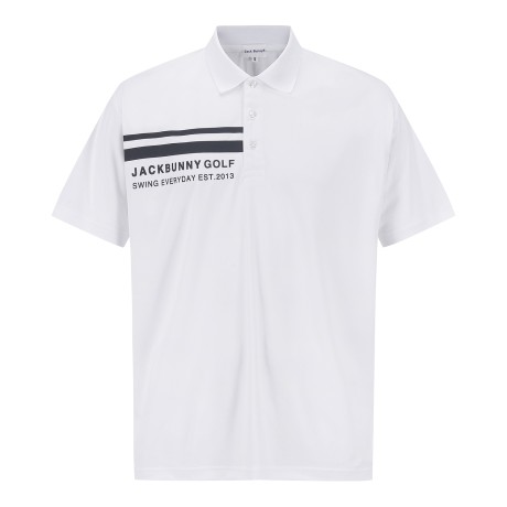 남성 잭바니 배색 라인 칼라 반팔 티셔츠