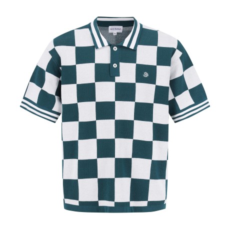 남성 잭바니 UV-CUT 체커보드 반팔 티셔츠