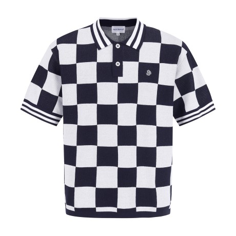 남성 잭바니 UV-CUT 체커보드 반팔 티셔츠