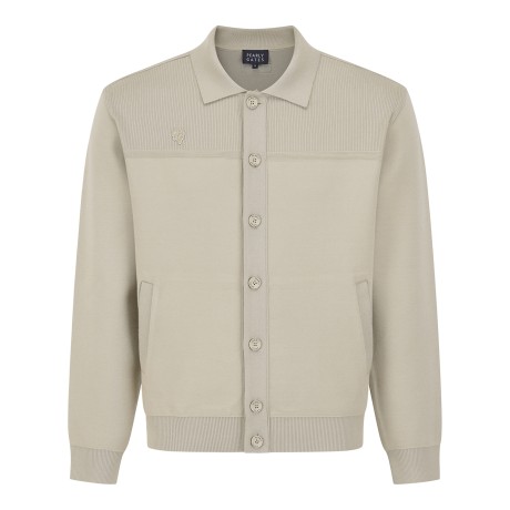 남성 솔리드 골조직 믹스 카라 가디건