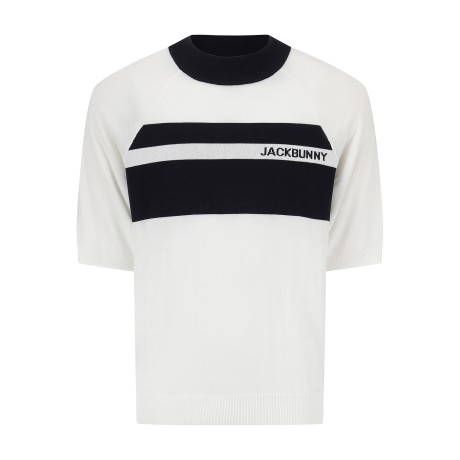 남성 잭바니 자카드 래글런 반팔 니트