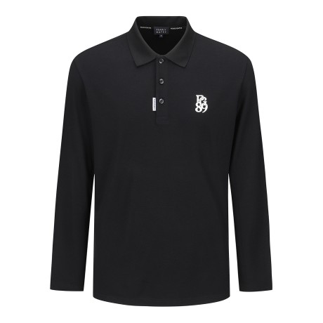 남성 모노그램 로고 카라 긴팔 티셔츠