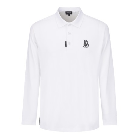 남성 모노그램 로고 카라 긴팔 티셔츠