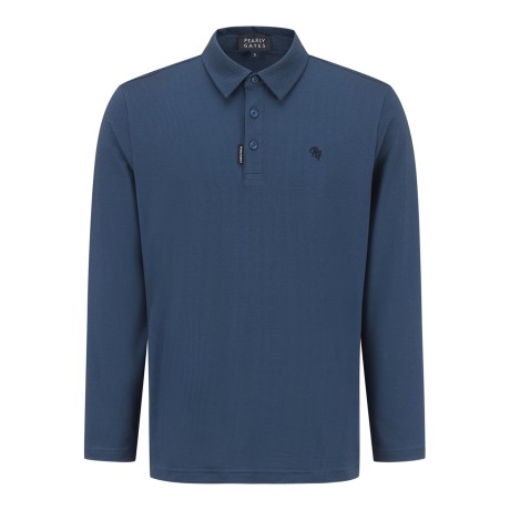 남성 다이아몬드 자카드 카라 긴팔 티셔츠