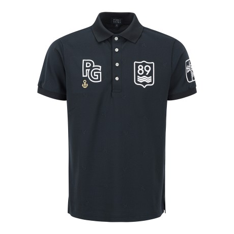 남성 PG 마린 패턴 피케 반팔 티셔츠