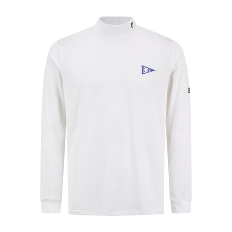 남성 PG 프린팅 모크넥 기능성 긴팔 티셔츠