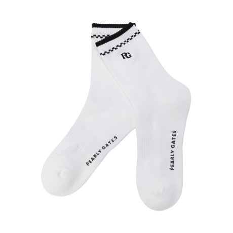 남성 로고 자수 포인트 중목 양말