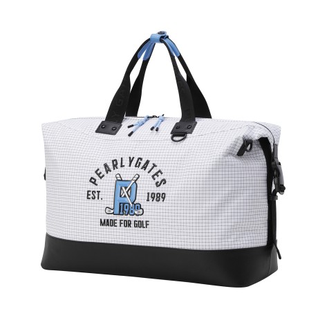 남성 엠보싱 로고 포인트 우븐 보스턴백