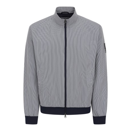 남성 슬리브 로고 패치 집업 점퍼