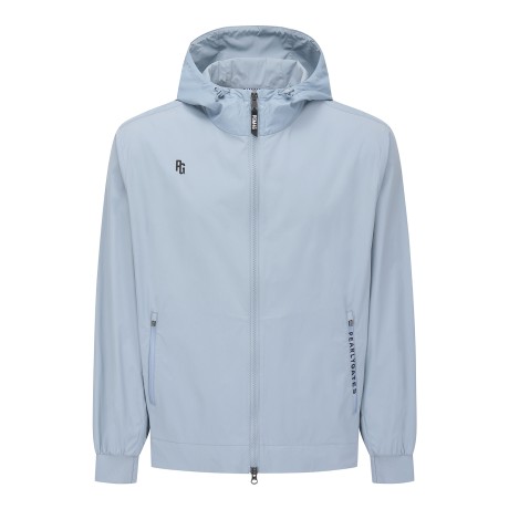 남성 텍스처 믹스 후드 집업 점퍼