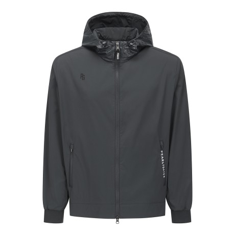 남성 텍스처 믹스 후드 집업 점퍼